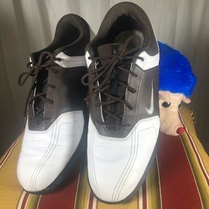 Nike Golf Shoes - Brown and White Leather